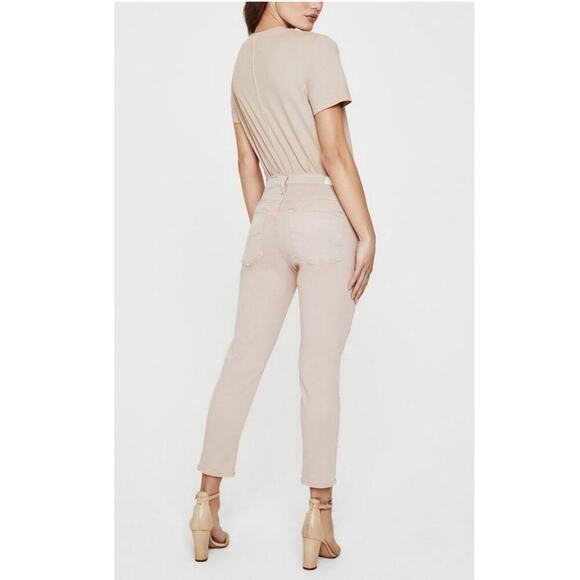 AG Adriano Goldschmied The Prima Crop in Sulfur Infinite Mauve - Picture 1 of 5